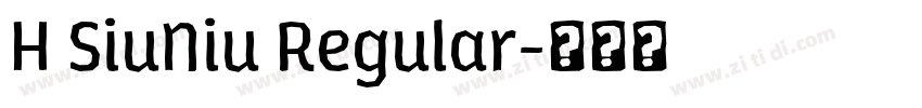 H SiuNiu Regular字体转换